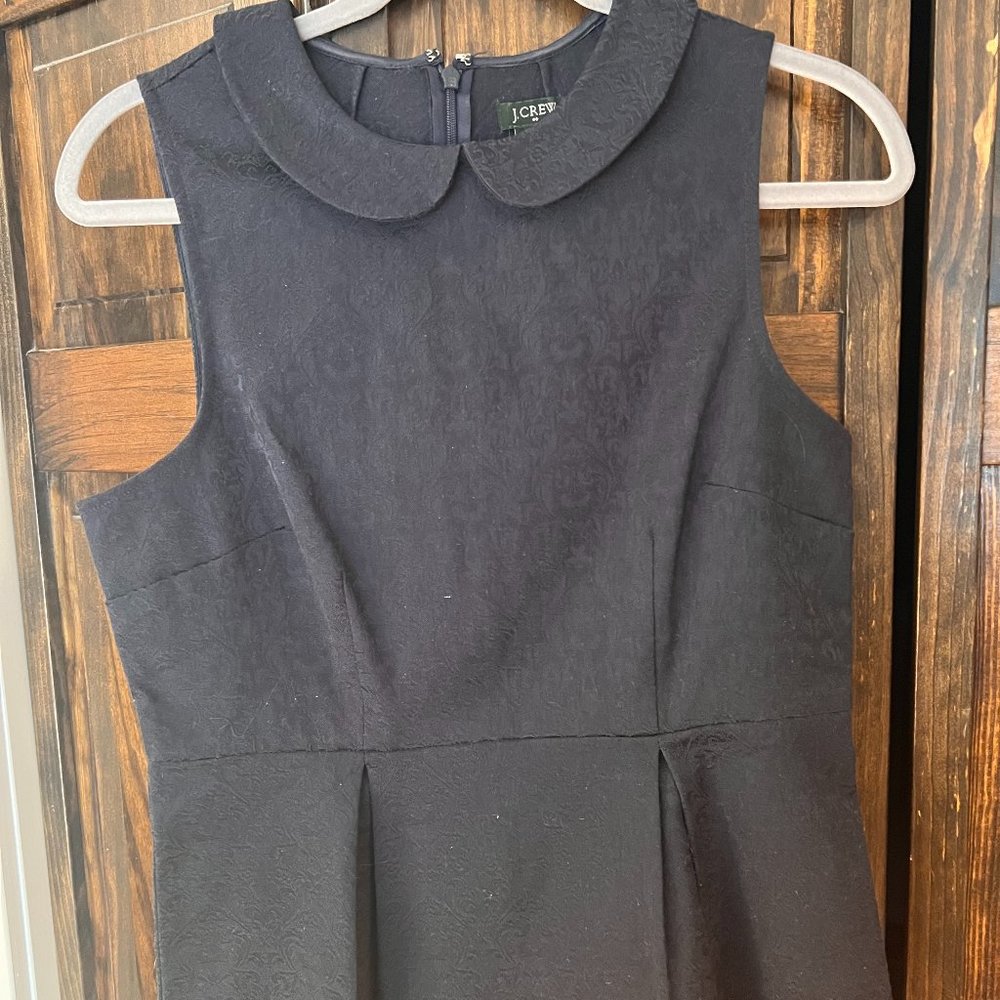 J. Crew Navy Brocade Sleeveless Top
